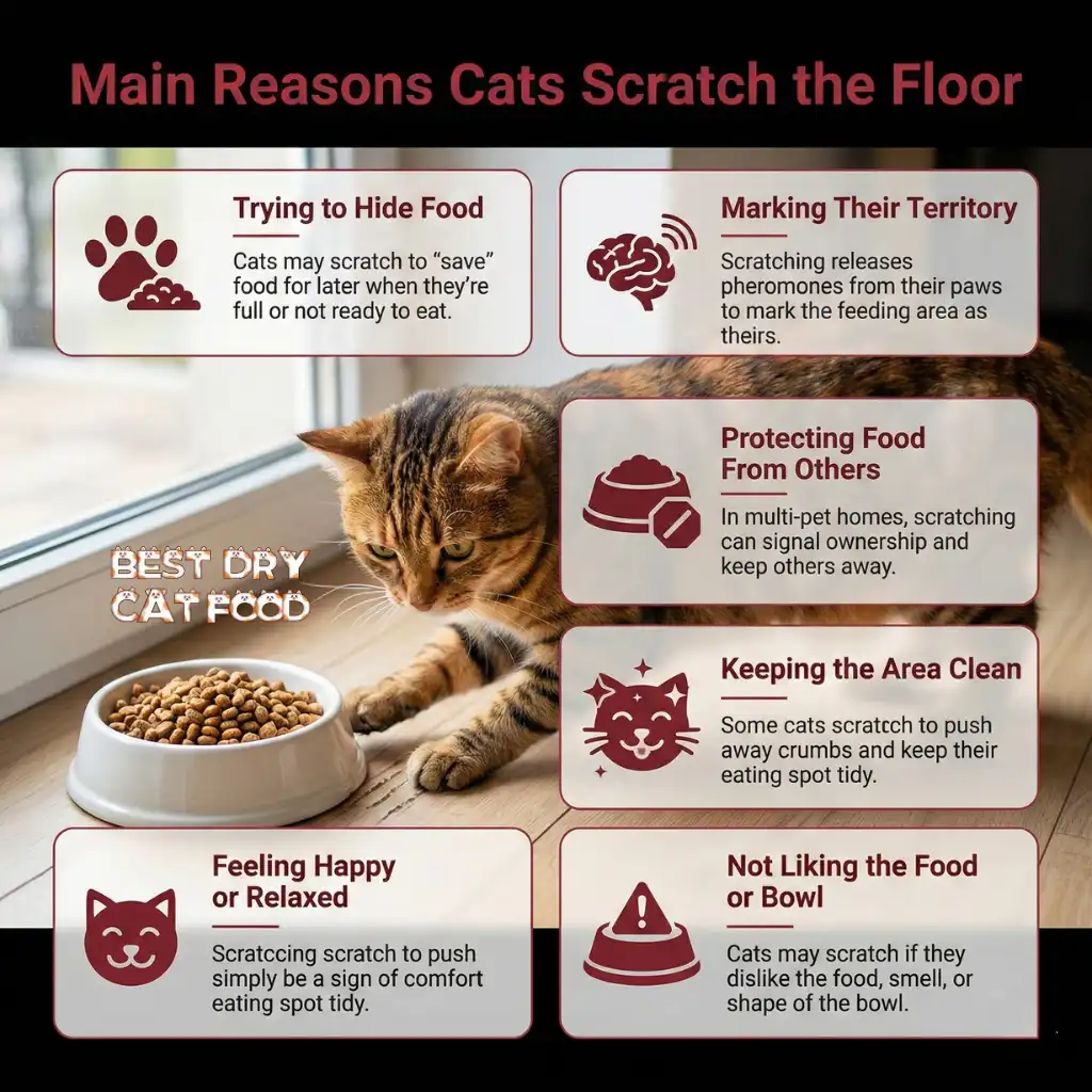 Reasons Why Cats Scratch Around Food